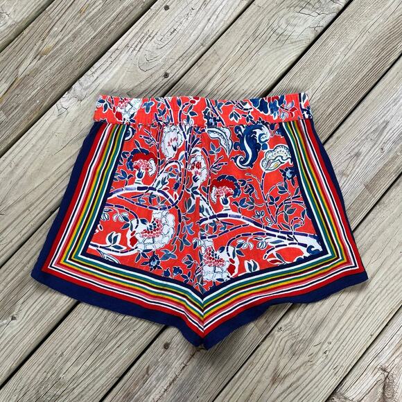 Anthropologie ETT:TWA Women's Sydney Scarf Print Tie Waist Shorts Size M - Picture 2 of 6